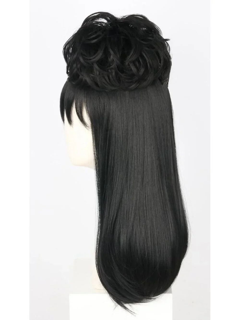 Women's Black 1 Short Cosplay Halloween Costume Wig With Necklace Earrings